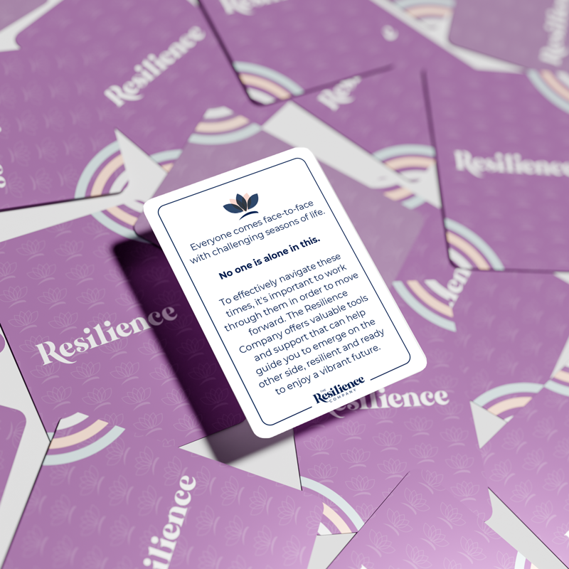 The Resilience Deck is a tool for navigating grief, loss, and challenging seasons of life. It includes 93 prompts to initiate meaningful conversations and reflections, guiding individuals toward healing, resilience, and joy.